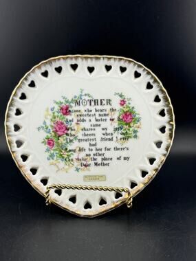 Vintage Decorative "Mother" Souvenir Plate